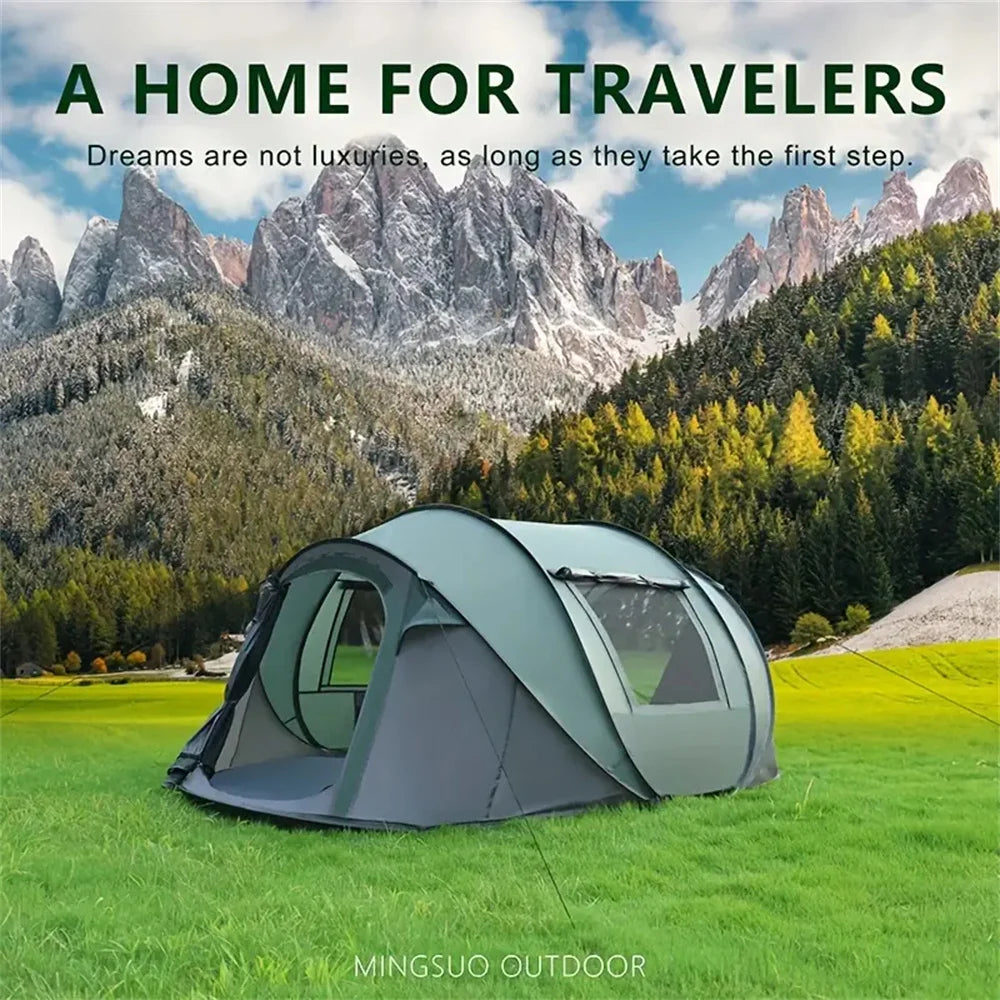 Quick Opening Waterproof Camping Tent for 5-8 People, Fully Automatic Pop-Up, Luxury Design, Durable Material, Wholesale Pricing, Outdoor Adventures
