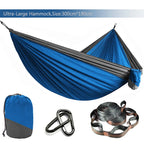 Double Person Parachute Hammock, Solid Color, Heavy Duty With Straps, Black Carabiner, Camping Outdoor Furniture, Luxury Experience, Wholesale Offer