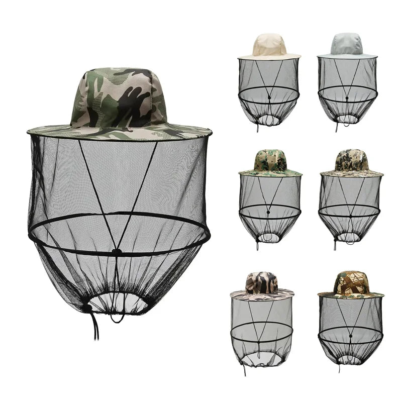 Fishing and Camping Cap With Mosquito Net, UV Protection, Mesh Sunshade Hat For Men, Women, Outdoor Activities, Luxury Wholesale