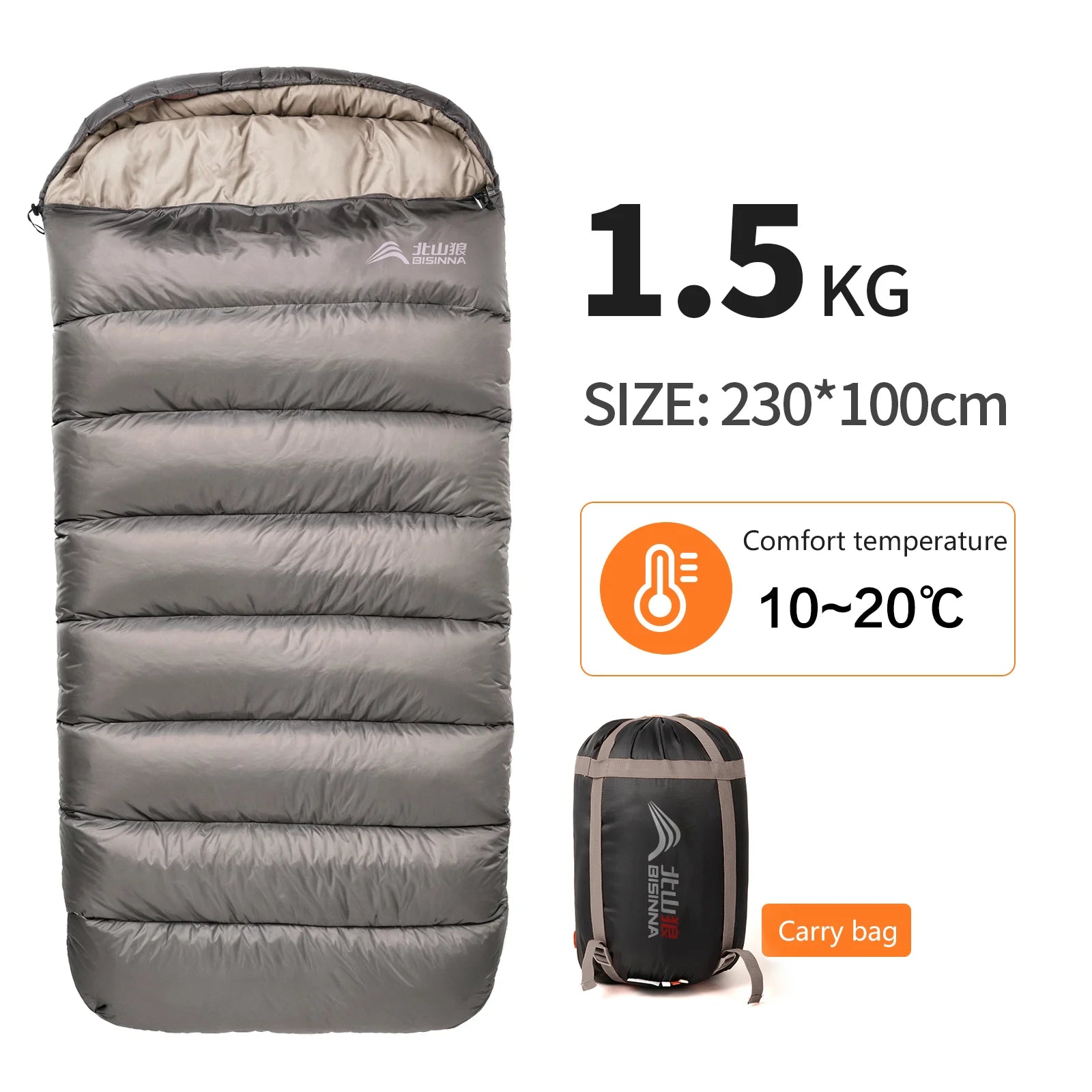 Large Camping Sleeping Bag, Lightweight 3 Season, Loose Widen Design, Long Size for Adults, Hiking and Fishing, Wholesale Luxury Outdoor Gear