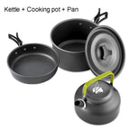 Camping Cookware Set, Aluminum Non-Stick Pots and Bowls, Portable Tableware for Hiking, BBQ, Picnic, Wholesale Luxury Outdoor Gear