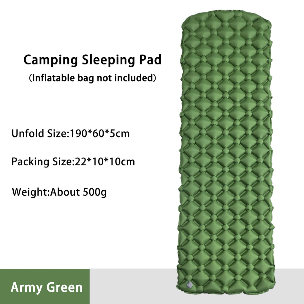 Camping Inflatable Mattress, Folding Camp Bed Sleeping Pad, Waterproof Air Mat for Travel, Outdoor Picnic, Luxury Wholesale Equipment