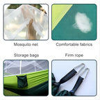 Portable Outdoor Double Mosquito Net Hammocks, Lightweight Hanging Swing, Ideal for Camping, Travel, Nature Hike, Wholesale, Luxury for Adventurers