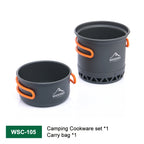 Outdoor Camping Pot Set, 1.3L 2.3L Cooking Kettle, Heat Cooker for Travel, Luxury Cooking Utensil Equipment, Wholesale Kitchen Gear