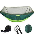 Camping Hammock with Mosquito Net, Portable Parachute Material, Lightweight Swing Bed for Outdoor Adventures, Wholesale Luxury Travel Gear