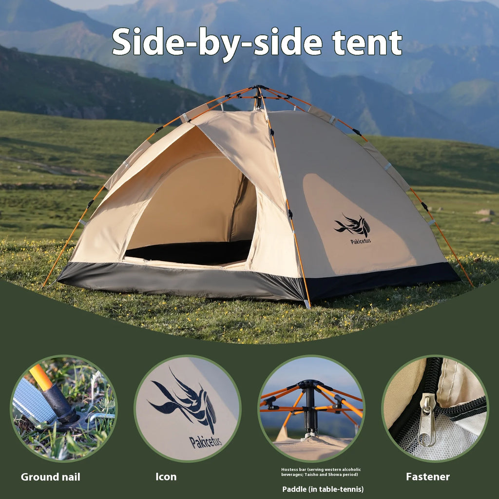 Portable Camping Tent, Waterproof Instant Tent for 4 Person Family, Luxury Self-driving Travel Tents, Emergency Outdoor Use, Wholesale Quality