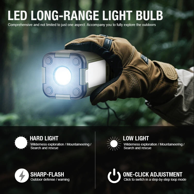 Portable LED Tent Light, Type-C Charging, Multi-Gear Design, Waterproof, Rechargeable, Heavy Duty for Camping, Hiking, Fishing, Luxury Wholesale