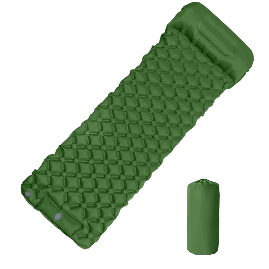 Inflatable Camping Mattress, Ultralight Sleeping Pad with Built-In Pillow, Waterproof Air Mat for Hiking, Luxury Comfort, Wholesale Deal