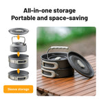 Camping Cookware Kit, Portable Frying Pan, Foldable Kettle, Multi-Function Picnic Tableware, Outdoor Cooking Utensils for Camping, Luxury, Wholesale