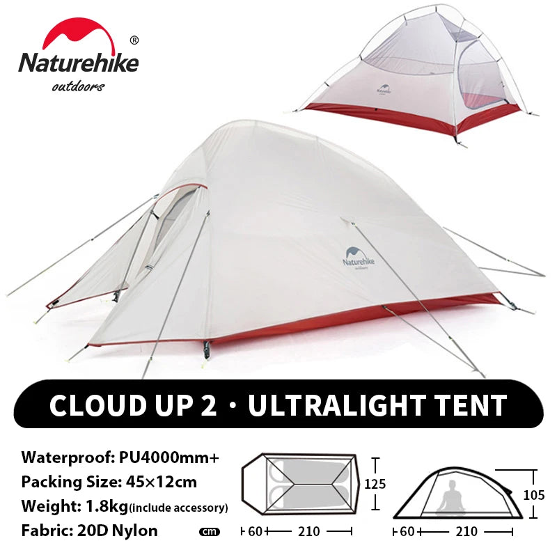 Ultralight Camping Tent for 2 People, Waterproof 20D Fabric, Outdoor Hiking, Travel, Backpacking, Fishing, Wholesale Luxury Option