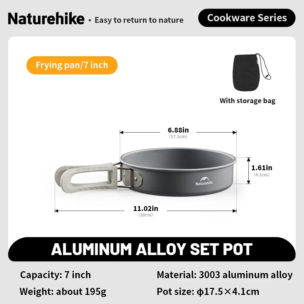 Camping Cookware Kit, Portable Frying Pan, Foldable Kettle, Multi-Function Picnic Tableware, Outdoor Cooking Utensils for Camping, Luxury, Wholesale