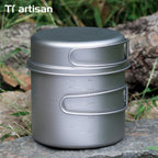 Camping Pot Frying Pan Set, Titanium Lightweight Cookware, Portable for Outdoor Hiking, Picnic, Wholesale Luxury Gear for Adventurers