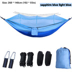 Portable Outdoor Double Mosquito Net Hammocks, Lightweight Hanging Swing, Ideal for Camping, Travel, Nature Hike, Wholesale, Luxury for Adventurers