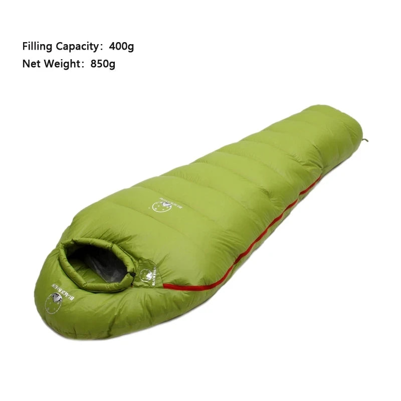 Adult Mummy Style Sleeping Bag, Warm Goose Down Filled, 3 Season Thermal, Lightweight Camping Gear, Wholesale for Travel, Durable with 3 Thicknesses