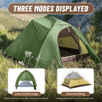 Ultralight Camping Tent for 2 People, Waterproof 20D Fabric, Outdoor Hiking, Travel, Backpacking, Fishing, Wholesale Luxury Option