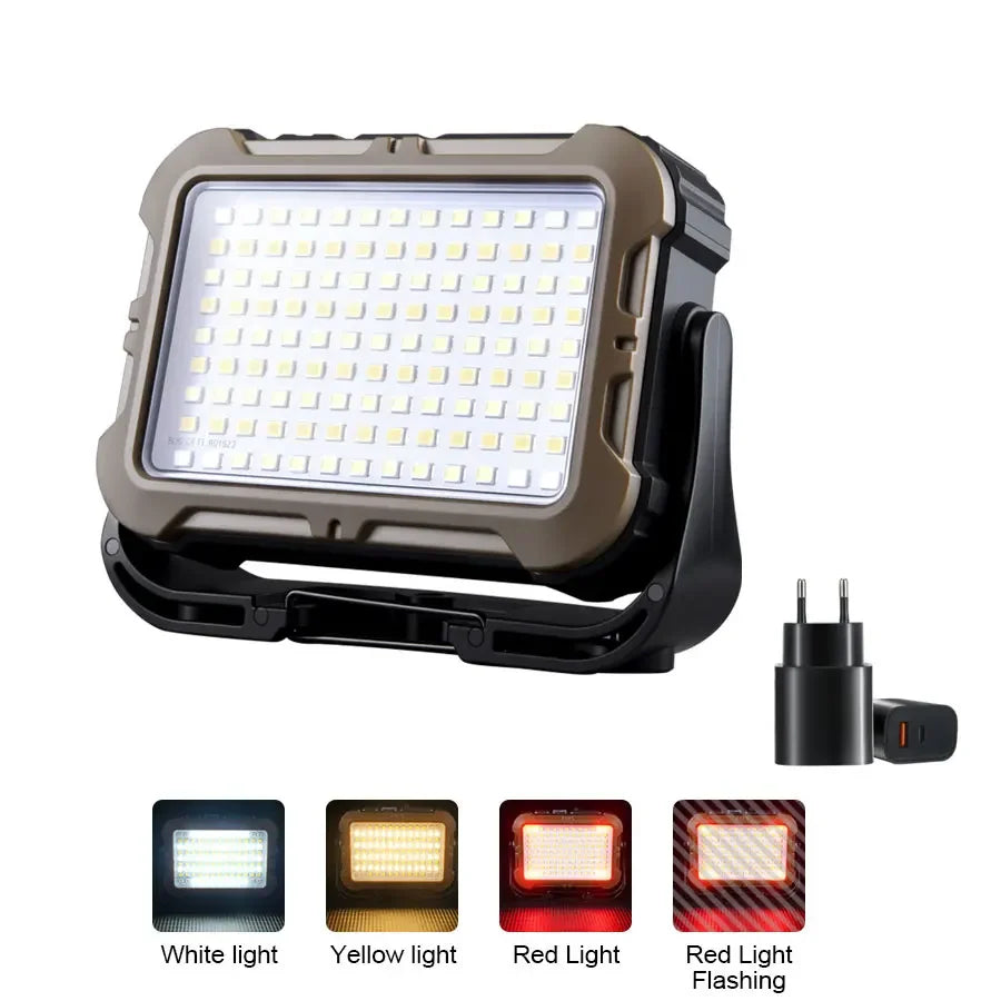 Portable Solar LED Flashlight and Power Bank, Rechargeable Luxury Lamp for Camping, Hiking, Fishing, Waterproof, Multi-Function, Wholesale