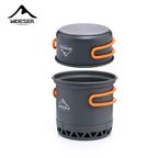 Outdoor Camping Pot Set, 1.3L 2.3L Cooking Kettle, Heat Cooker for Travel, Luxury Cooking Utensil Equipment, Wholesale Kitchen Gear