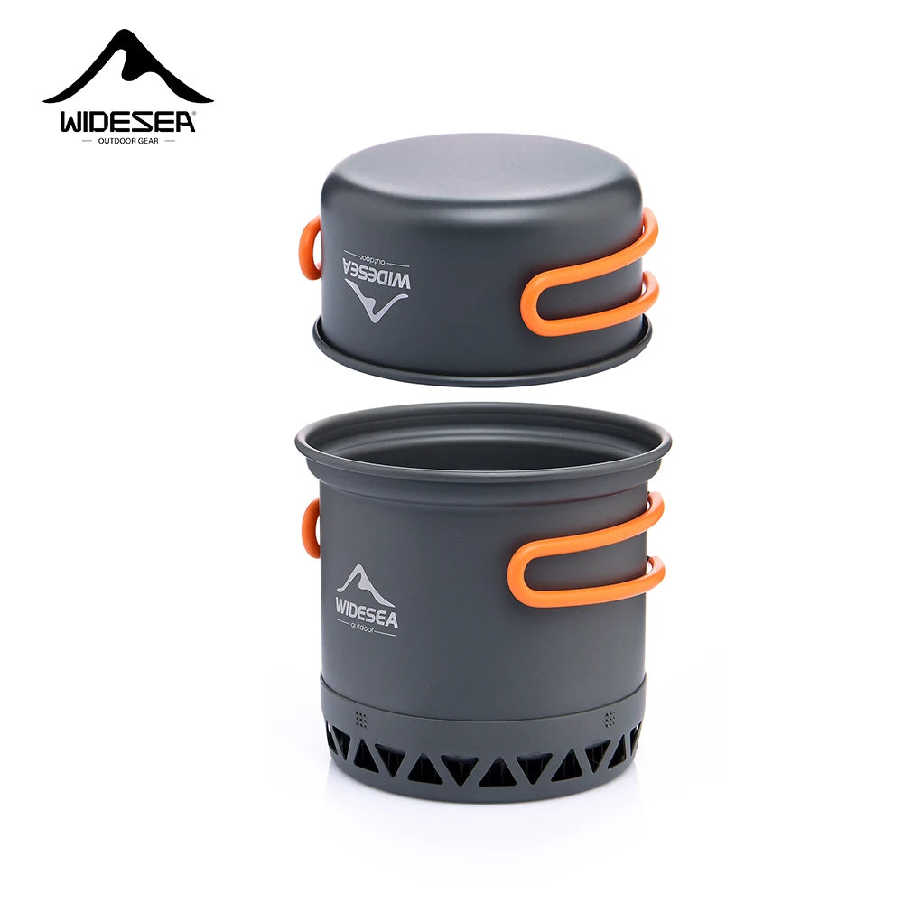 Outdoor Camping Pot Set, 1.3L 2.3L Cooking Kettle, Heat Cooker for Travel, Luxury Cooking Utensil Equipment, Wholesale Kitchen Gear