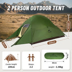 Ultralight Camping Tent for 2 People, Waterproof 20D Fabric, Outdoor Hiking, Travel, Backpacking, Fishing, Wholesale Luxury Option