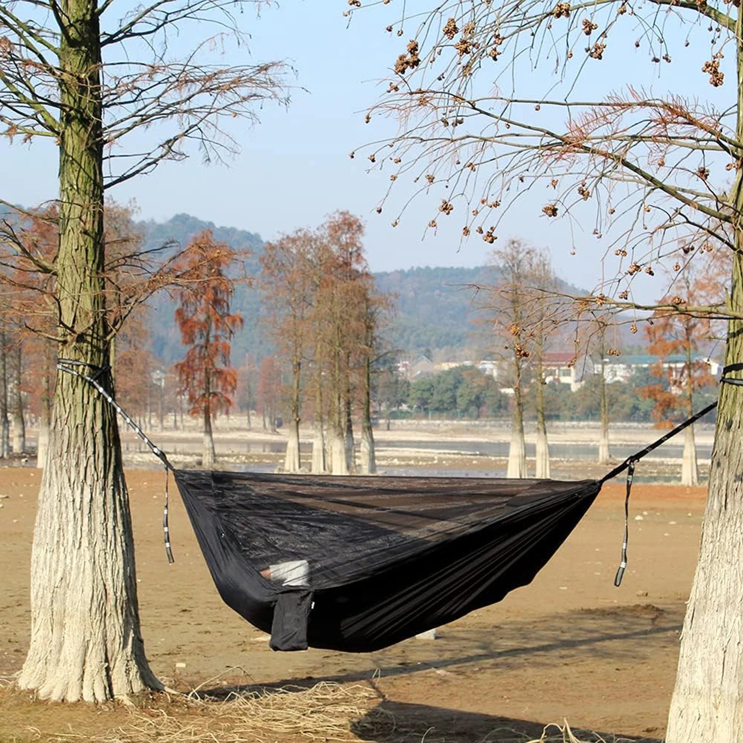 Camping Hammock with Mosquito Net, Lightweight 210T Nylon, Travel Essential for Outdoor Adventures, Luxury Comfort, Wholesale Prices