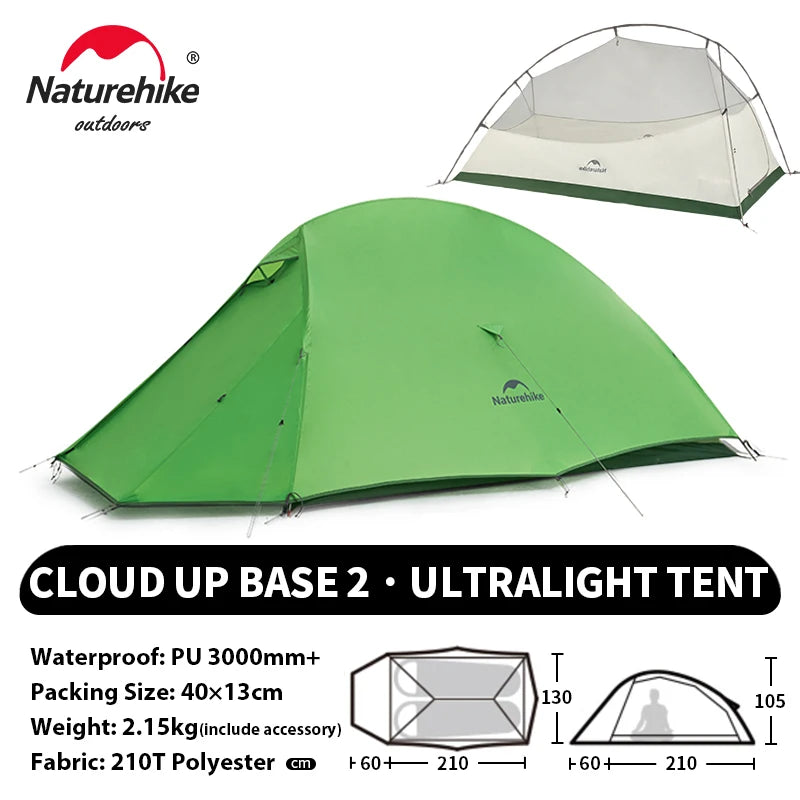 Ultralight Camping Tent for 2 People, Waterproof 20D Fabric, Outdoor Hiking, Travel, Backpacking, Fishing, Wholesale Luxury Option