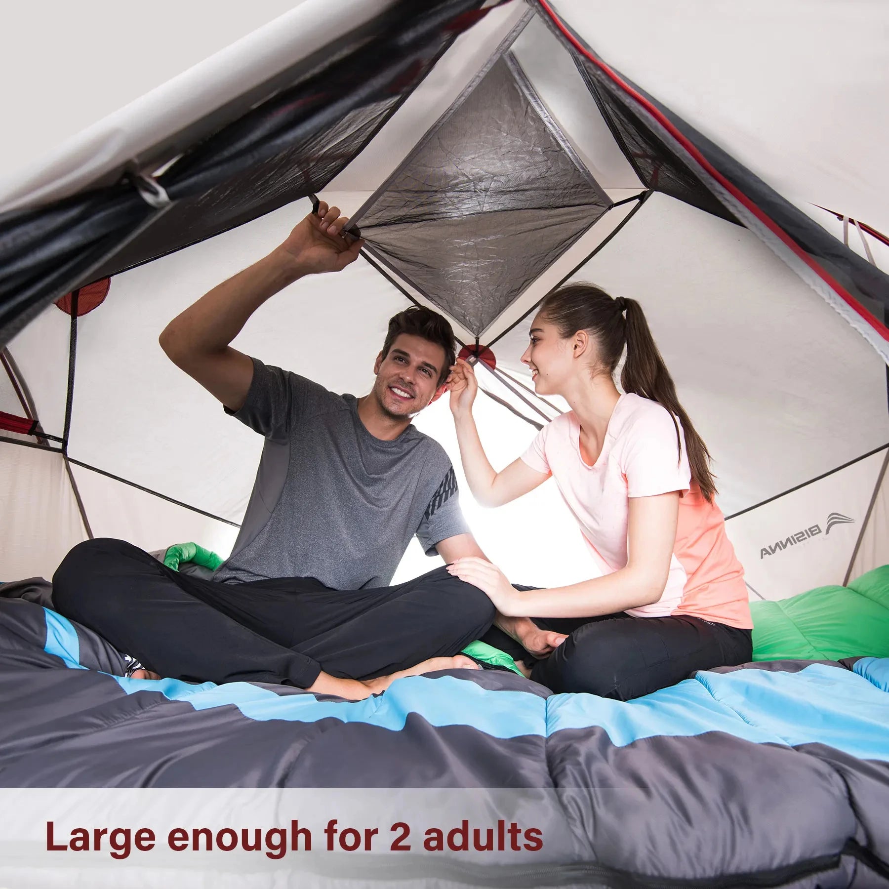 Ultralight Two-Person Camping Tent, 20D 380T Nylon, Double Layer Waterproof, Ideal for Hiking and Travel, Wholesale Luxury with Free Mat