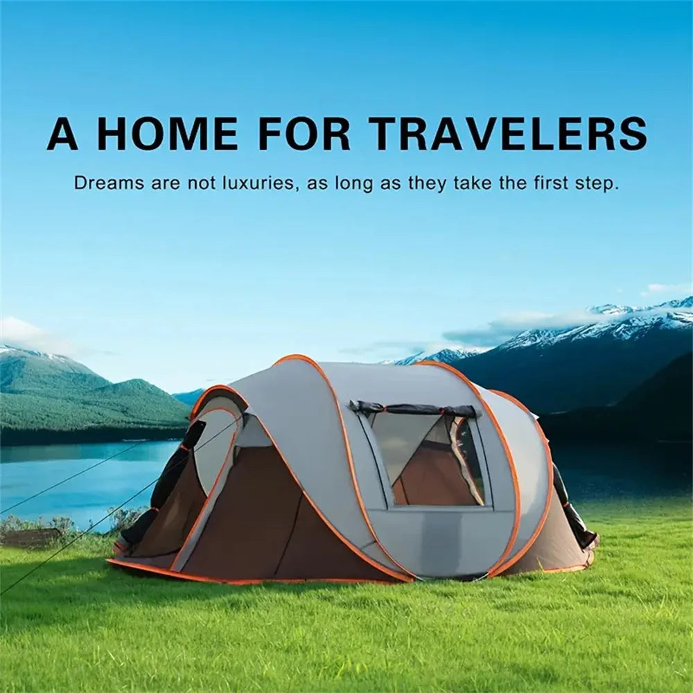 Quick Opening Waterproof Camping Tent for 5-8 People, Fully Automatic Pop-Up, Luxury Design, Durable Material, Wholesale Pricing, Outdoor Adventures
