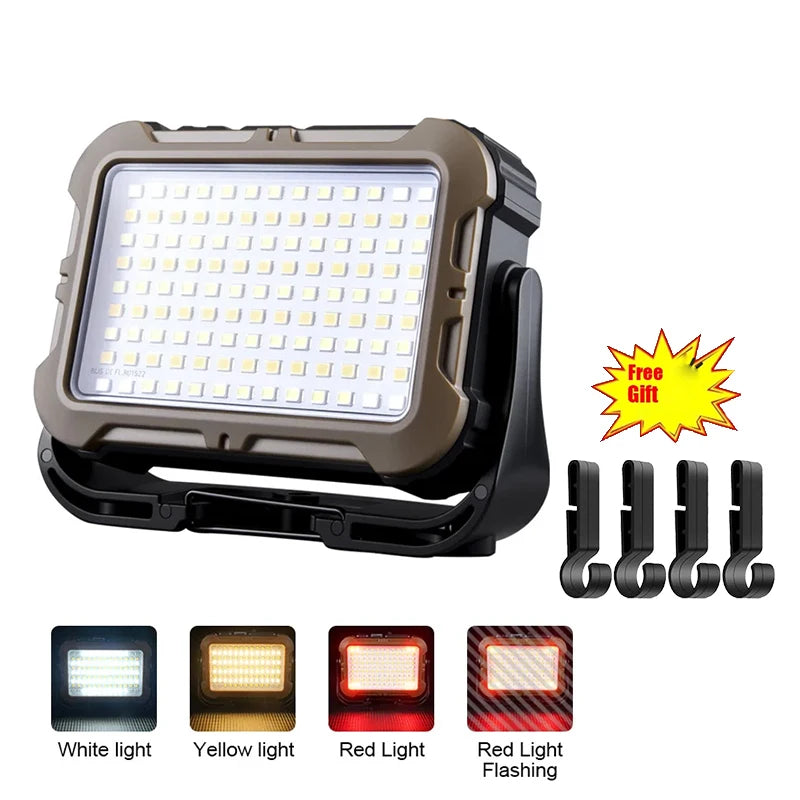 Portable Solar LED Flashlight and Power Bank, Rechargeable Luxury Lamp for Camping, Hiking, Fishing, Waterproof, Multi-Function, Wholesale
