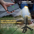 Telescopic Camping Light, Rechargeable Fishing Lantern, 10000mAh Dimming Night Light, Emergency Power Failure Solution, Luxury Wholesale for Outdoors
