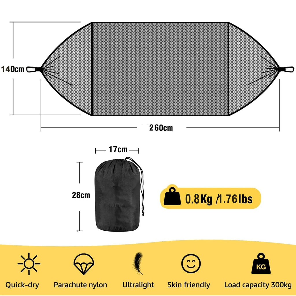 Lightweight Camping Hammock with Mosquito Net, Durable 210T Parachute Nylon, Breathable Fabric for Outdoor Adventures, Luxury Wholesale Options