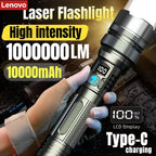 Super Bright LED Flashlight, Rechargeable USB-C, Digital Display, IPX8 Waterproof, Long Lasting for Camping and Emergency, Wholesale Luxury