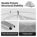 Camping Tent for 2-3 People, Waterproof UPF50+, Ultralight Portable Hiking Shelter, Outdoor Trekking Luxury Wholesale Gear for Adventurers