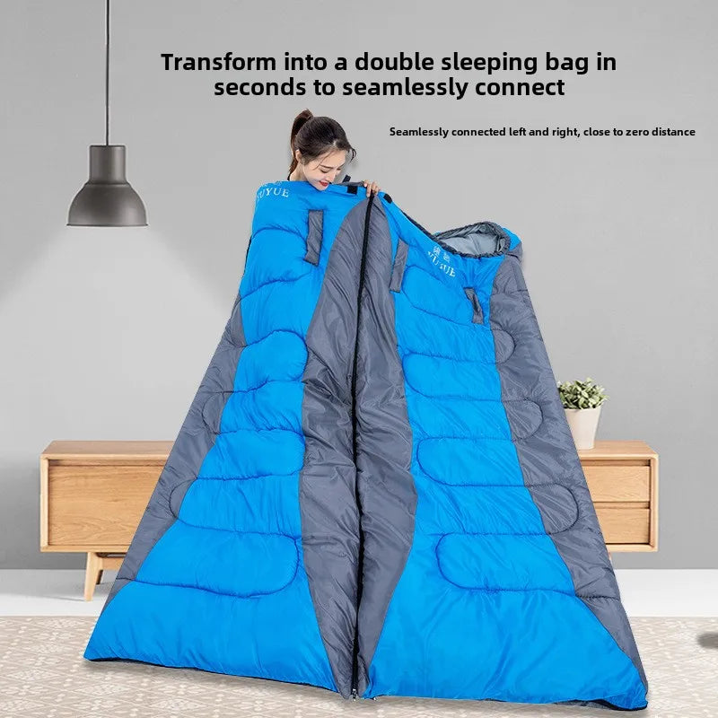 Camping Sleeping Bag, Ultralight Waterproof, 1.6KG Winter Warm Envelope, Ideal for Backpacking, Hiking, Outdoor Travel, Wholesale Luxury