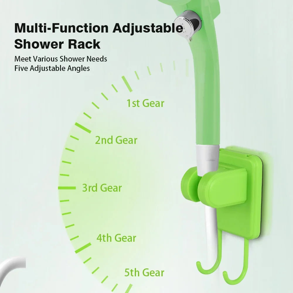 Camping Shower Pump, Portable RV Outdoor Shower Kit with Full Screen Digital Display, Adjustable 6000mAh Rechargeable, Lightweight