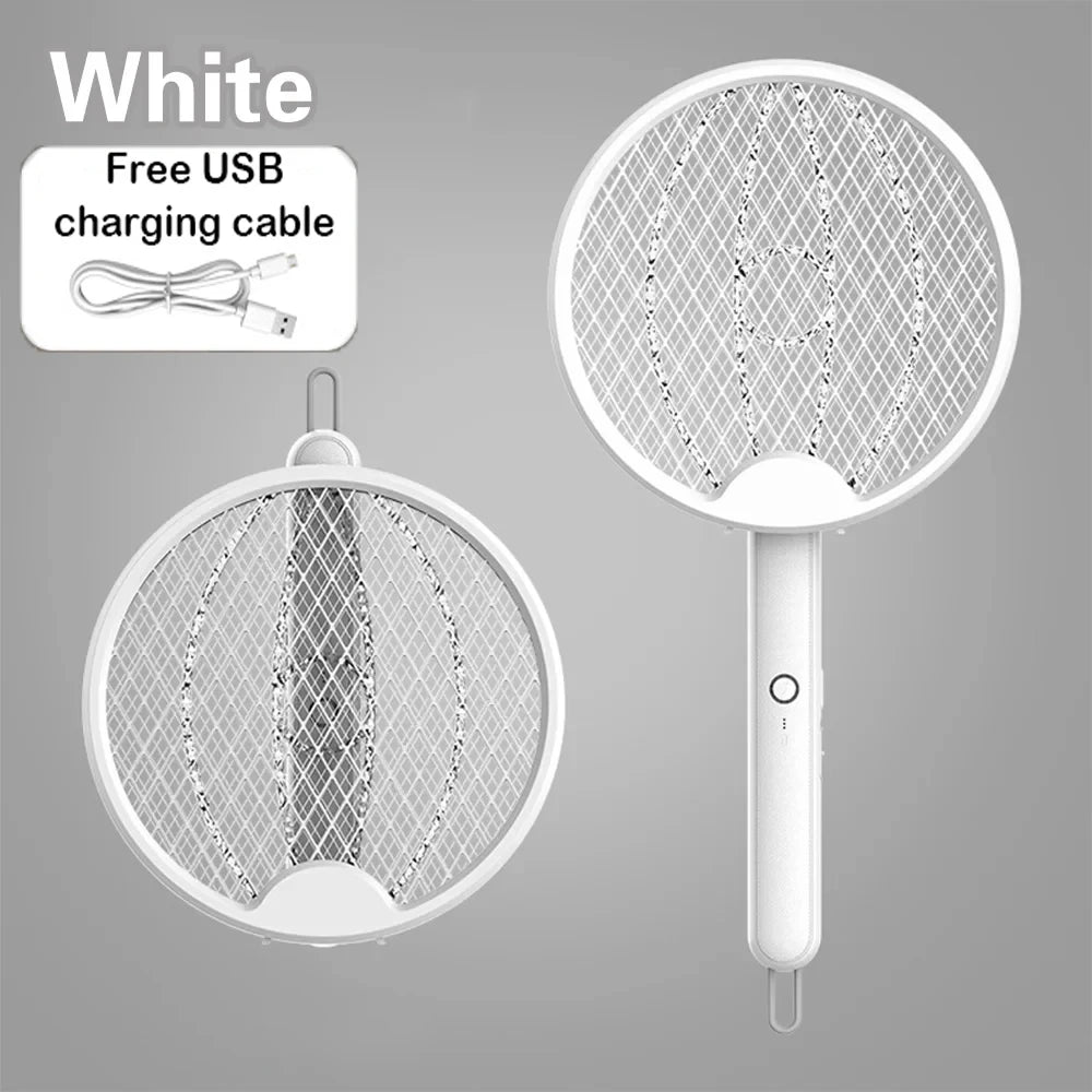 Electric Mosquito Killer, Foldable Handheld Bug Zapper, USB Rechargeable Fly Swatter with UV Light Trap, Insect Control for Home, Wholesale Luxury