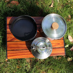 Stainless Steel Camping Cookware Set, Kettle, Pot, Pan - Outdoor Cooking Essentials for 2-3 Persons, Luxury Camping Gear, Wholesale Quality