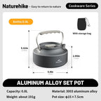 Camping Cookware Kit, Portable Frying Pan, Foldable Kettle, Multi-Function Picnic Tableware, Outdoor Cooking Utensils for Camping, Luxury, Wholesale