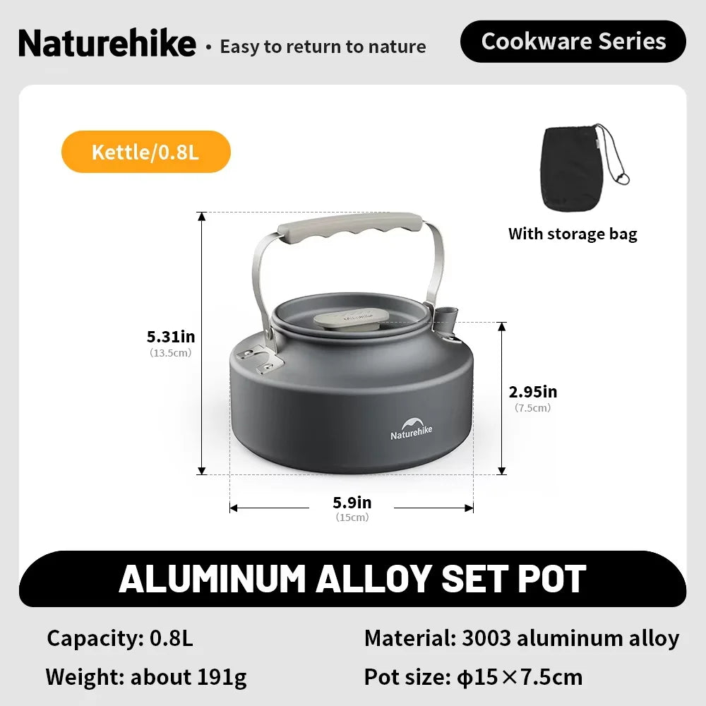 Camping Cookware Kit, Portable Frying Pan, Foldable Kettle, Multi-Function Picnic Tableware, Outdoor Cooking Utensils for Camping, Luxury, Wholesale