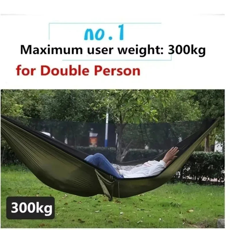 Outdoor Hammock with Mosquito Net, Portable Hanging Bed for Camping, Heavy Duty, Waterproof, Luxury Comfort, Wholesale Options Available