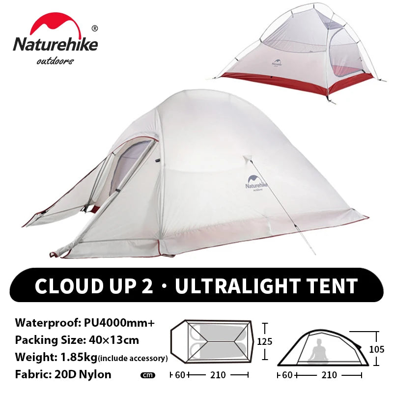 Ultralight Camping Tent for 2 People, Waterproof 20D Fabric, Outdoor Hiking, Travel, Backpacking, Fishing, Wholesale Luxury Option