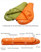 Adult Mummy Style Sleeping Bag, Warm Goose Down Filled, 3 Season Thermal, Lightweight Camping Gear, Wholesale for Travel, Durable with 3 Thicknesses