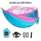 Hammock for Camping, Portable Nylon Fabric with Mosquito Net, Single and Double Size, Outdoor Use, Lightweight, Wholesale Luxury